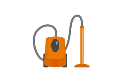 Plastic vacuum cleaner icon, flat style