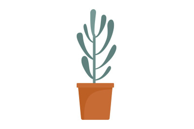 Plant tree cactus icon, flat style