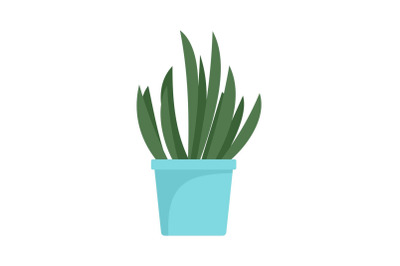Cacti pot icon, flat style