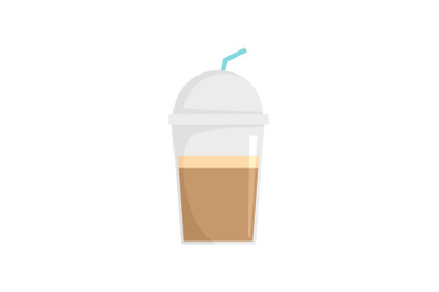 Frappe chocolate icon, flat style