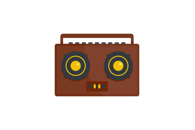 Boombox icon, flat style