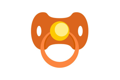 Baby nipple icon, flat style