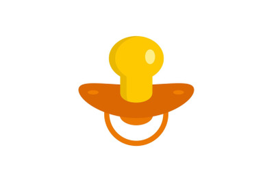 Soft nipple icon, flat style