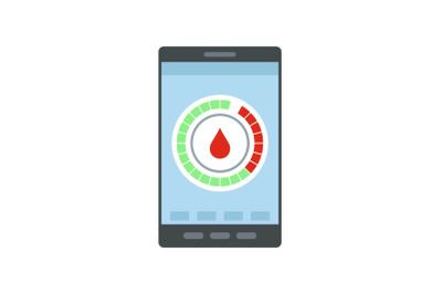 Menstrual mobile calendar icon, flat style