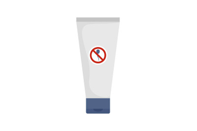 Spermicide tube icon, flat style