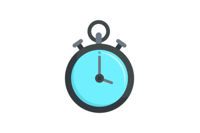 Contraceptive stopwatch icon, flat style