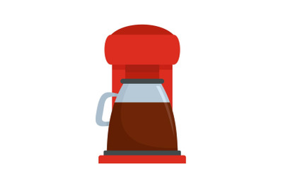 Classic coffee machine icon, flat style