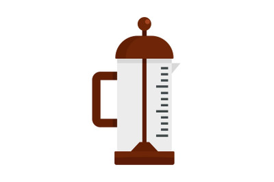 Infusion pot icon, flat style