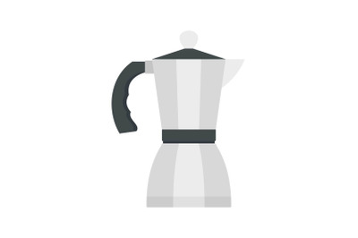 Coffee pot icon, flat style