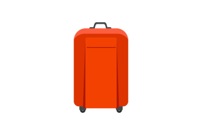 Travel bag icon, flat style