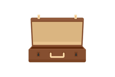 Travel case icon, flat style