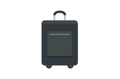 Trip bag icon, flat style