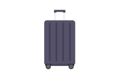Travel wheels bag icon, flat style