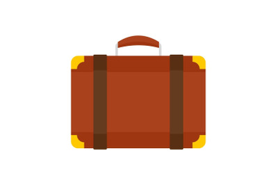 Luggage bag icon, flat style