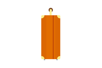 Side of travel bag icon, flat style