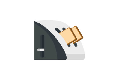 Modern toaster icon, flat style