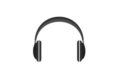 Wireless headphones icon, flat style