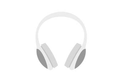 Dj headphones icon, flat style