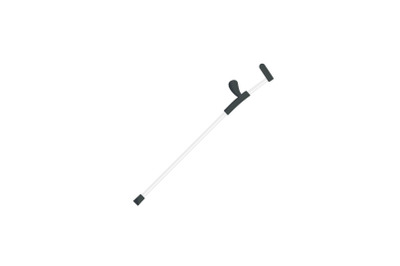 Modern walking stick icon, flat style