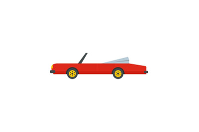 Rap american car icon, flat style