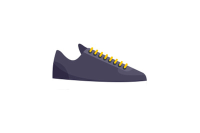 Rap sneakers icon, flat style