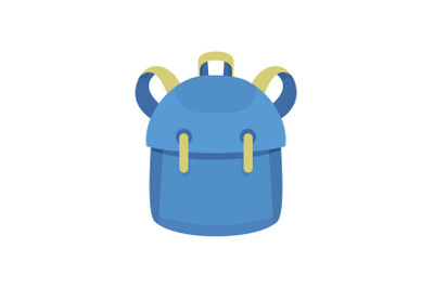 Kid backpack icon, flat style