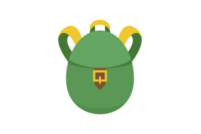 Rucksack icon, flat style