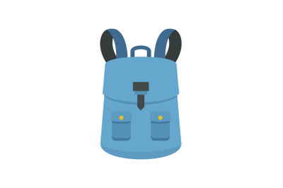 Haversack icon, flat style