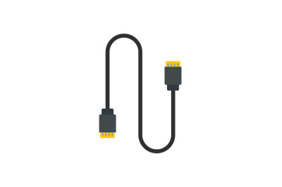 Charging vape cable icon, flat style