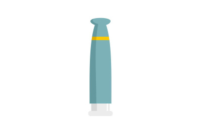 Rechargable vape battery icon, flat style