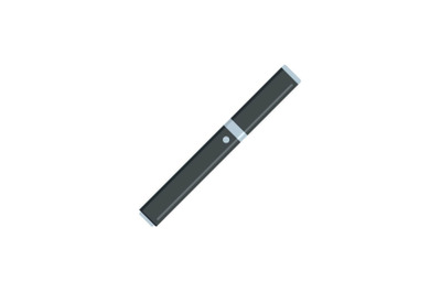 Closed vape pen icon, flat style
