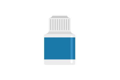 Vaping liquid bottle icon, flat style