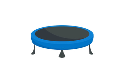 Trampoline icon, flat style