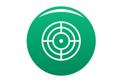 Objective of target icon vector green