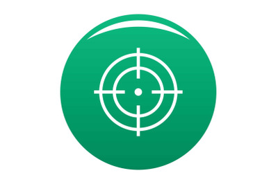 Target of sportsman icon vector green