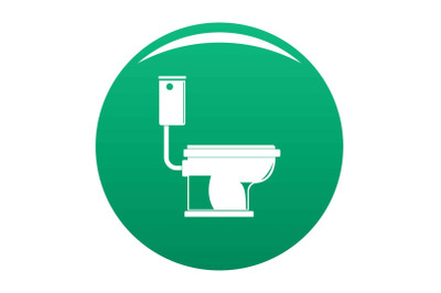 Toilet icon vector green