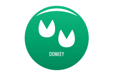 Donkey step icon vector green