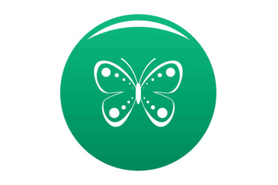 Wild butterfly icon vector green