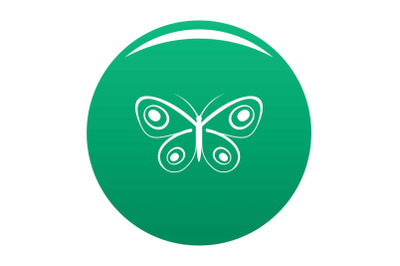 Tiny butterfly icon vector green