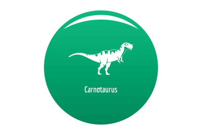 Carnotaurus icon vector green