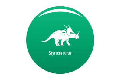 Styracosaurus icon vector green