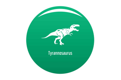 Tyrannosaurus icon vector green