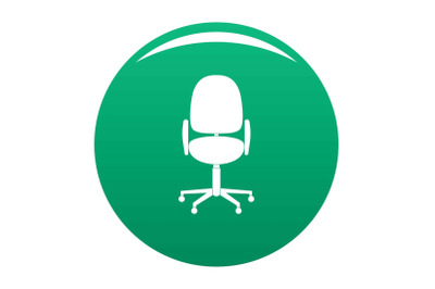 Work chair icon vector green