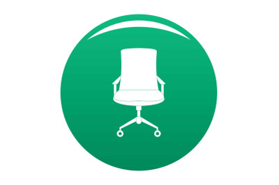 Old armchair icon vector green