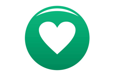 Dull heart icon vector green