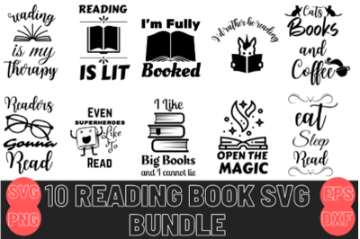 Reading Book SVG Bundle Pack