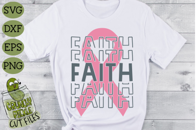 Breast Cancer Ribbon Faith SVG File