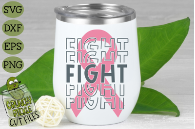 Breast Cancer Ribbon Fight SVG File