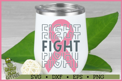 Breast Cancer Ribbon Fight SVG File