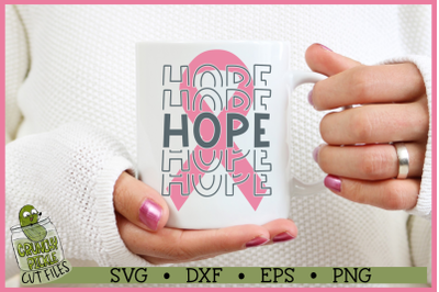 Breast Cancer Ribbon Hope SVG File